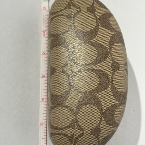 Coach Glasses Case Brown & Brown Velvet Interior Hard Shell Authentic Designer - Picture 7 of 7